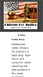 Mobile Screenshot of citizensforjustice.org